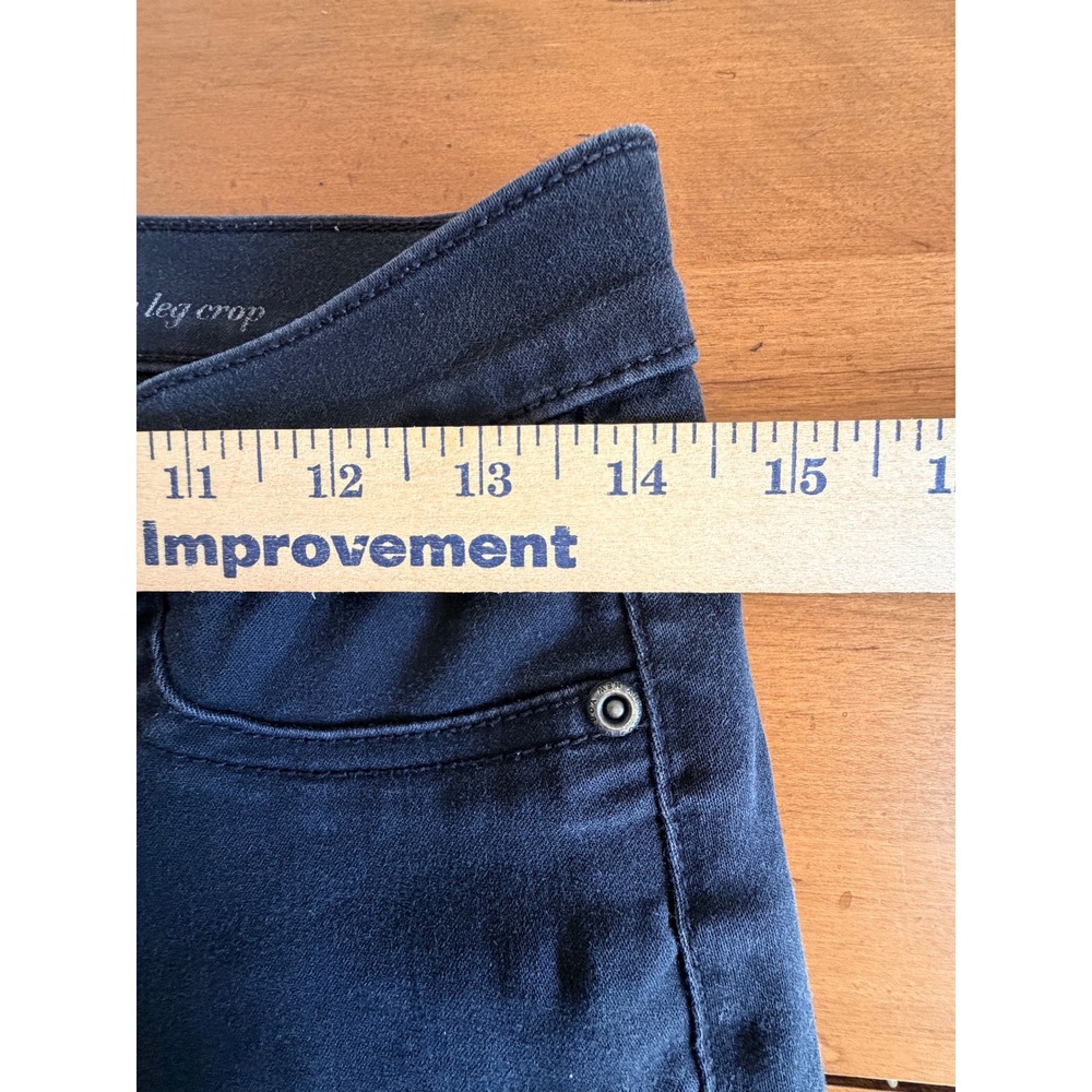 New York & Company Soho Jeans Crosby Slim Leg Crop Black Pants Womens Size 6 - Picture 7 of 9